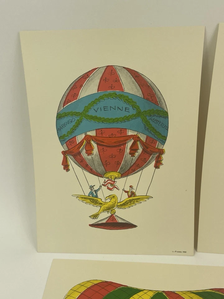 8- #’d Smithsonian 1955 USG Hot Air Balloon Print Collection 8-1/4 X 6-1/4 “ - Image 2 of 4