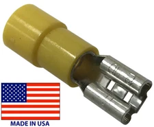 (100) 8 AWG Vinyl Insulated Female Quick Disconnect .250 Wire Terminal Connector