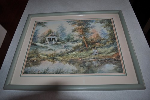 Stampa Artur A Kaplan - "Giocare vicino al gazebo" in Fraime ottime condizioni - Foto 1 di 6