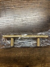 14 Gold Cabinet Handles Brass Pulls 3 Inch hole centers 5 Inch handles.