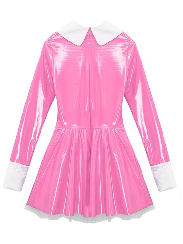 Damen Französisches Dienstmädchen Outfit Kostüm PVC Leder Halloween Cosplay Kostüm - Bild 73 von 75