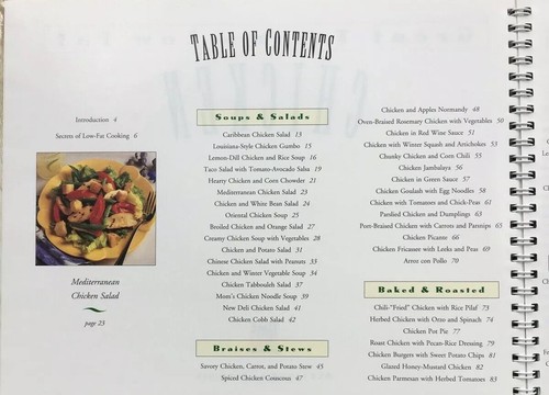 Time Life Books, Great Taste Low Fat, Chicken, Pasta, Hardcover Binder, Like New - Picture 5 of 6