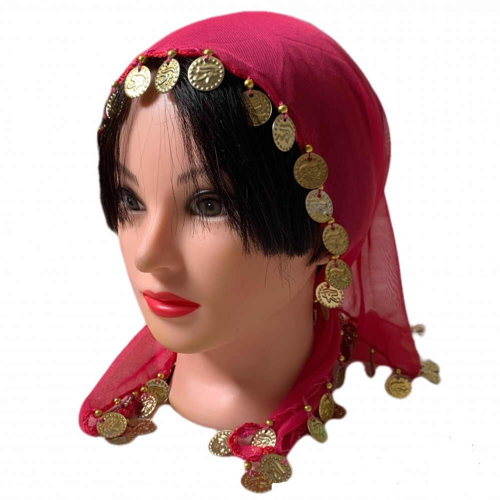 Women Egyptian Traditional Coins Scarf Vintage Head Dancing