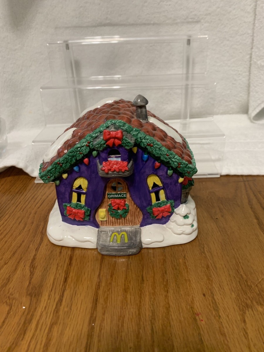 McDonald's McDonaldland Grimace Christmas Village House Ceramic