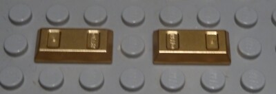 Lego Barren 1x2 Metallic Gold 2 Stück