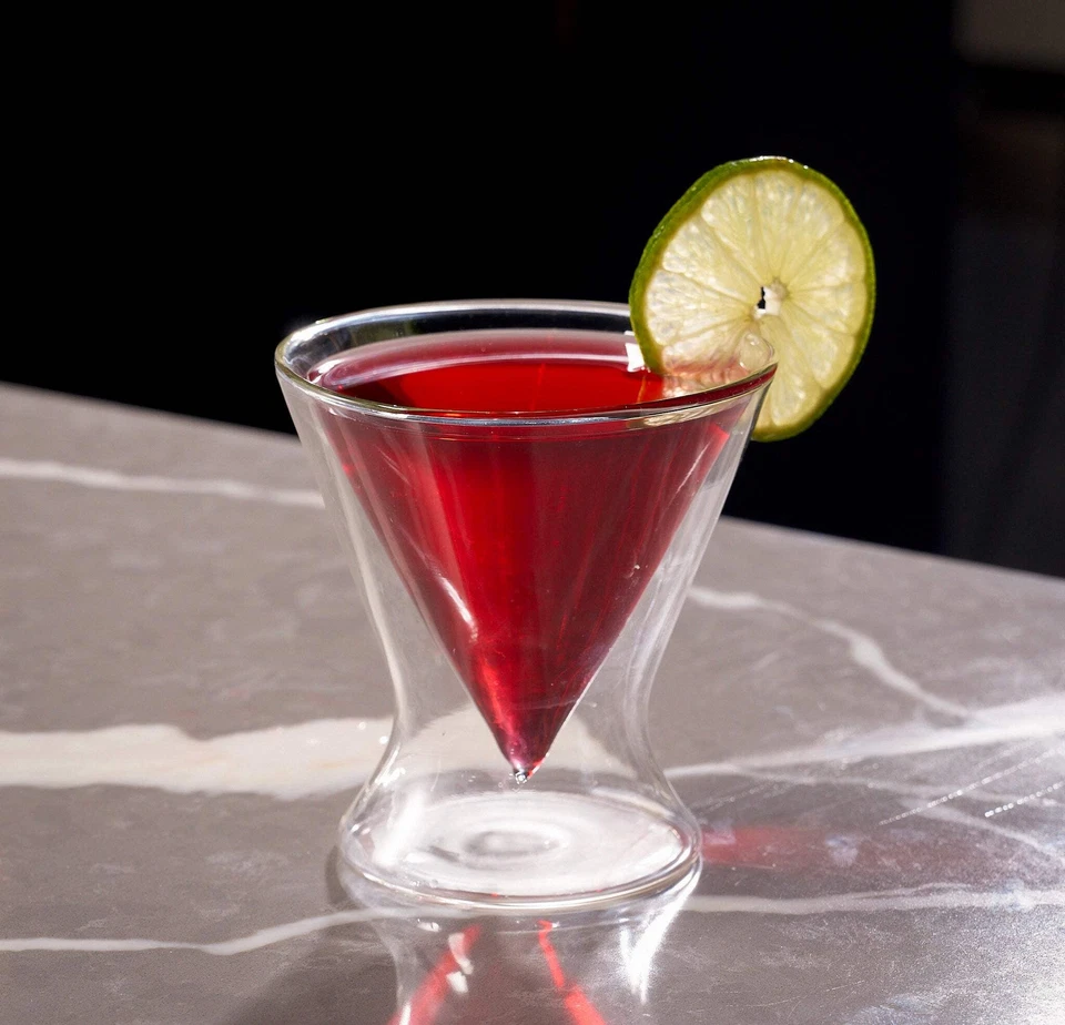 Copos Martini com base de anel de parede dupla sem haste - Conjunto de 4 - Imagem 2 de 4