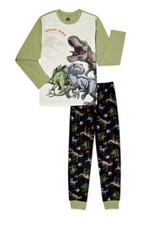 Boys SM 6/7 Jurassic World Jurrasic Park Pajamas Shirt Pant Dinosaur Gift