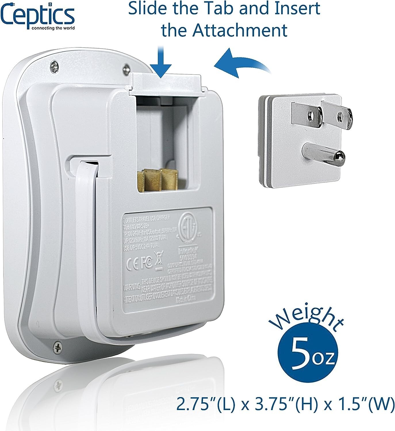 Ceptics SWadAPt Type G Attachment Only - Works with Ceptics SWadAPt Devices