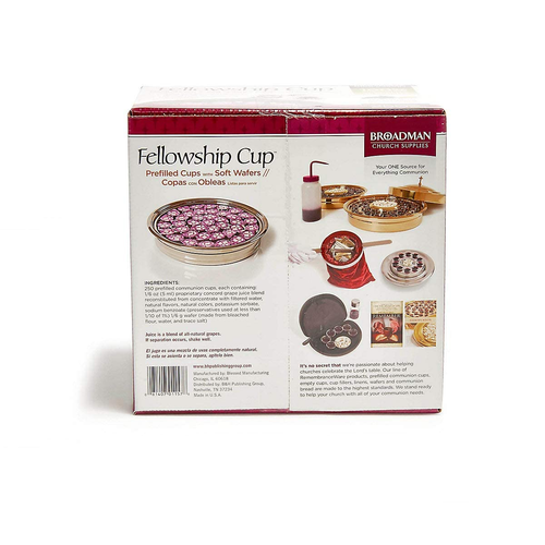 Pre-Filled Communion Fellowship Cup, Juice and Wafer Set, 250 Count - Picture 5 of 12