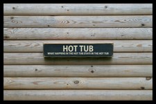 Hot TUB VINTAGE style solid wood sign Wall Plaque antique old retr
