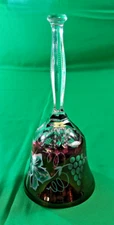 VTG Red Cut to Clear Lead Crystal Dinner Bell West Germany Brilliant Global Art