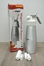(2) Winco CW-A05 Aluminum Whip Cream Dispenser, 1 pint (500ML)