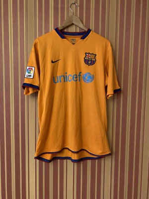 BARCELONA 2006 2007 AWAY FOOTBALL SHIRT SOCCER JERSEY NIKE 146982