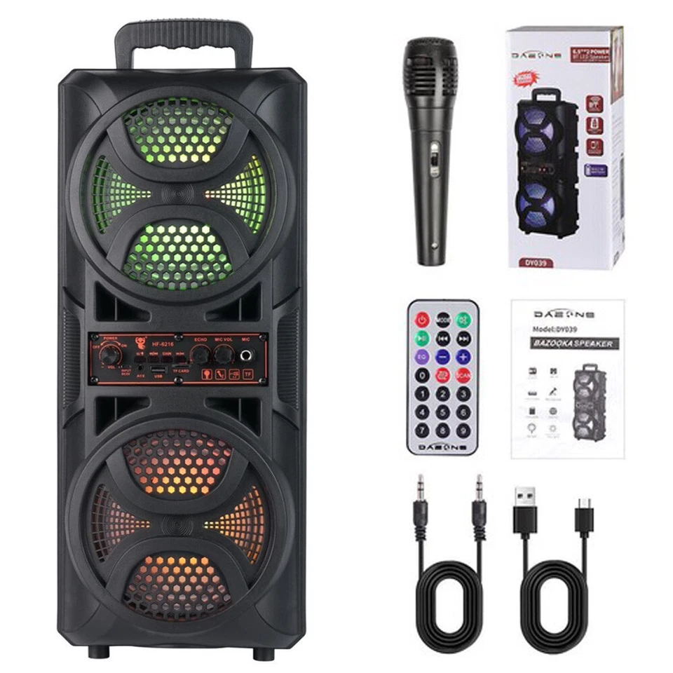 Portable Bluetooth Speaker Sub woofer Heavy Bass Sound System Party+Remote - Image 2 of 4