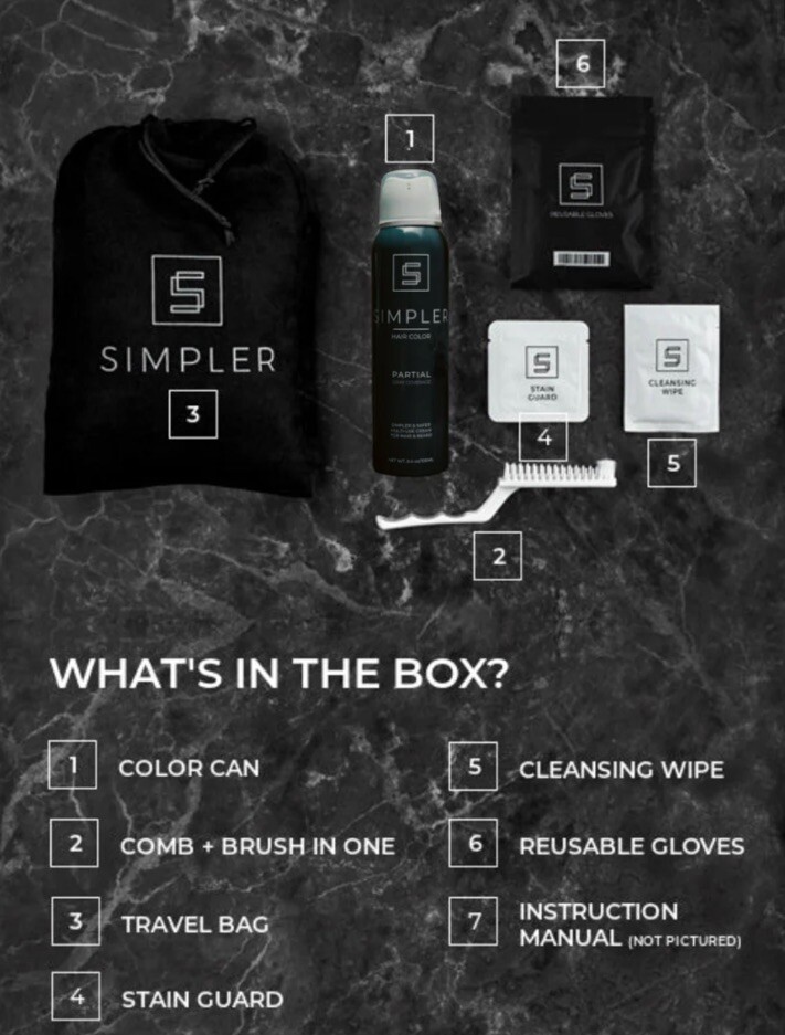 New, Fresh Simpler Hair Color Partial Coverage For Men Darker Shades eBay