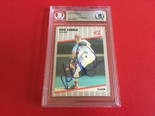 Rob Dibble Reds 1989 Fleer Card Signed Auto Beckett BAS