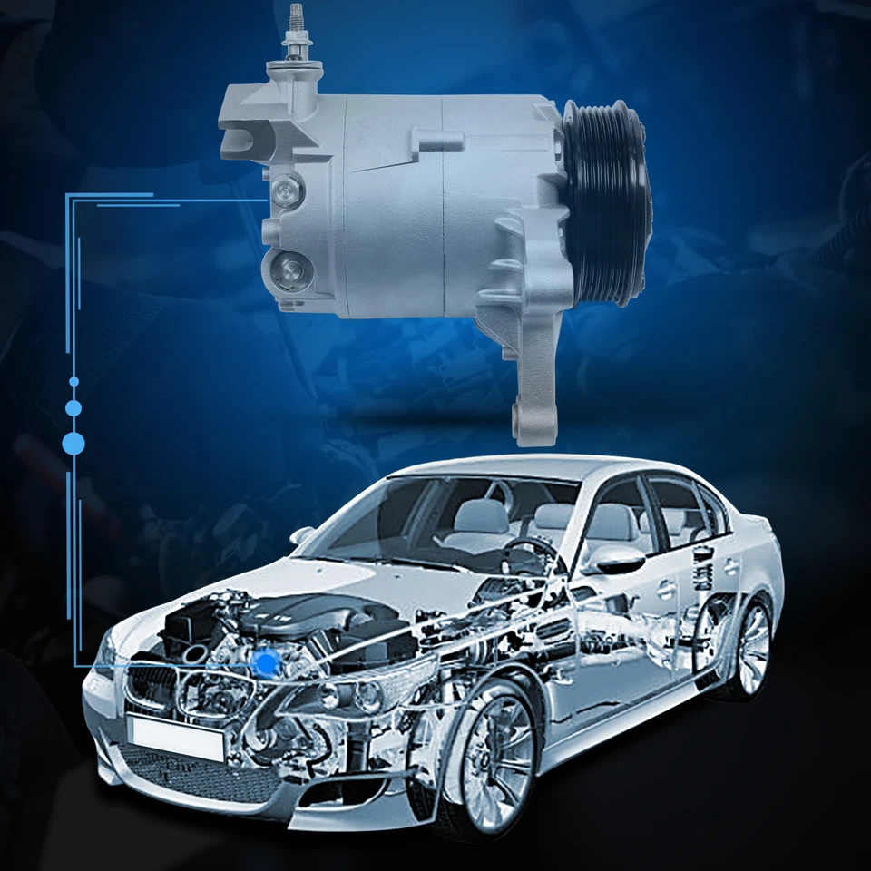 Compresor de aire acondicionado ECCPP para Chevrolet Impala 2006-2009 2010 2011 3,9 L 97271 Foto 4 de 4