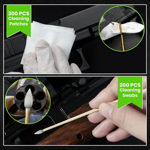 Gun Cleaning Kit – Gun Cleaning Supplies in Box - Swabs,Brush & 28" Cleaning Rod - Picture 2 of 8