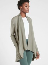 EUC Athleta Pranayama Wrap Jacket cover up, Sage SIZE S      777944 T1207