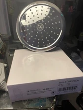 Wall Mount Adjustable Fixed Shower Head Rainfall Spa 1-Spray 8 in Round Chrome