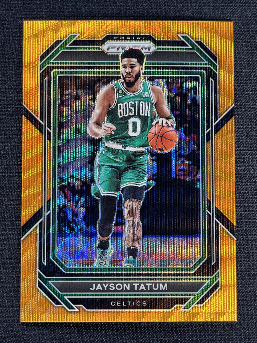 2022-23 Panini Prizm Jayson Tatum #17 Orange Wave Prizm Boston Celtics /60