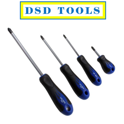 US PRO Tools 4 Piece Japanese Industry Standard Screwdriver Set JIS ph1,2,3 1616 - Picture 1 of 2