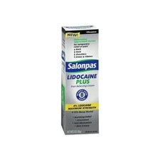 Salonpas Lidocaine Pain Relieving Cream! 4% Lidocaine 3 Oz Each