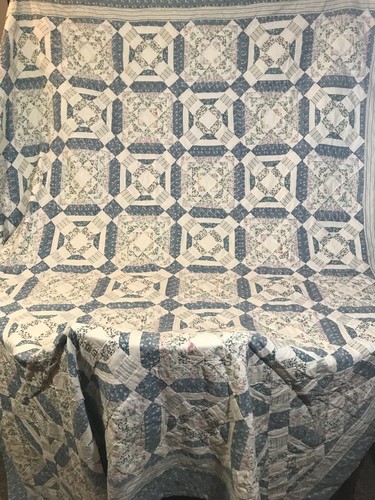 Handgenähter Quilt Jacobs Leiter Patchwork Vintage Granny Core Feedsack sehr alt - Bild 22 von 22