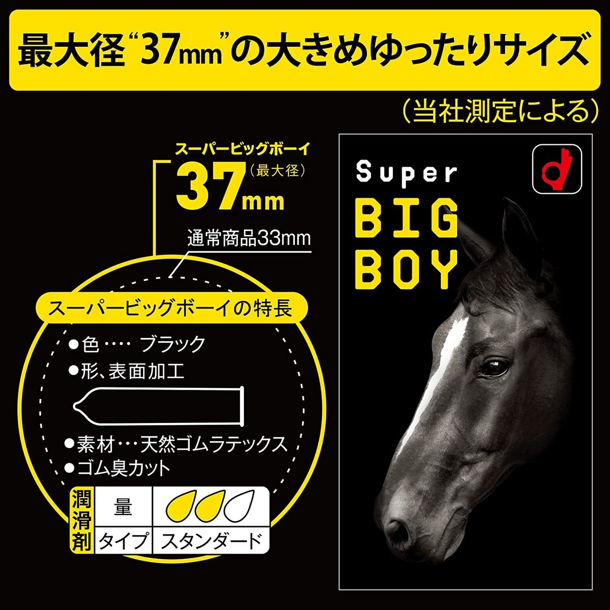 Okamoto SUPER BIG BOY 37mm in Diameter Condoms 12-Count From
