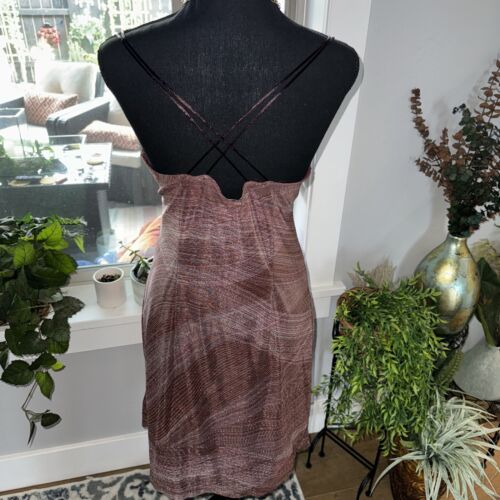 Vintage Y2K EXPRESS brown Pink Club Dress Metallic Strappy Iconic 90s 00s 7/8 - Picture 2 of 8