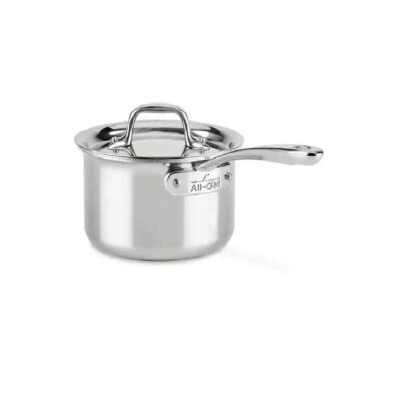 All-Clad Stainless Steel  Compact Tri-Ply Bonded 2-qt Sauce Pan with Lid