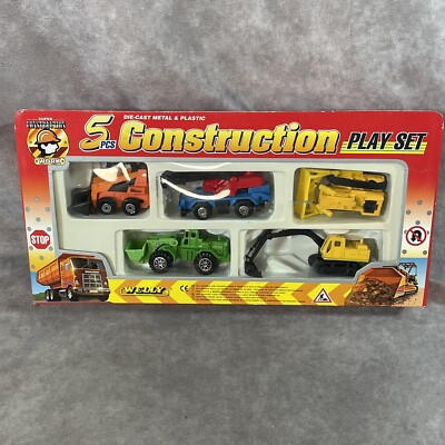 Welly Die Cast Plastic Construction Playset Vehicle Excavator Backhoe NEW
