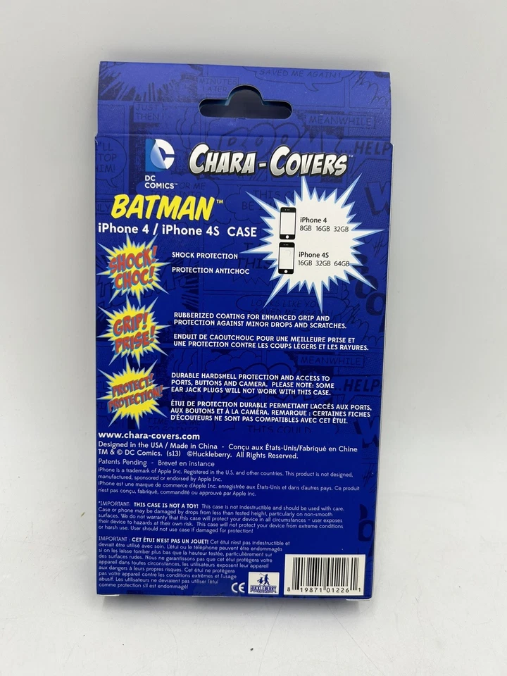 Funda Carcasa Teléfono Batman Chara iPhone 4/4s Nueva Recubrimiento DC Comics #r Foto 3 de 4