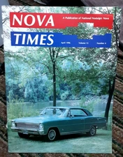 NOVA Times April 1996 Chevy Cars Nostalgic Novas Magazine Classic