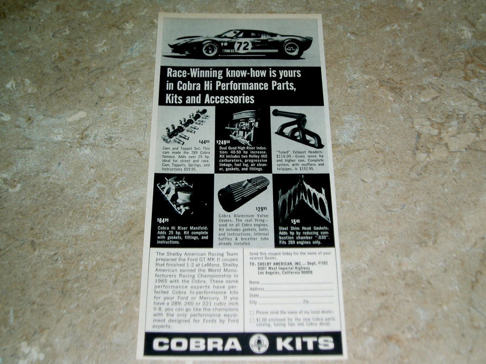 Ford GT40 1967 anuncio original *GT-40 MkII/MkIII/MkIV*Shelby/Cobra/Daytona/1966-1969 Foto 2 de 2