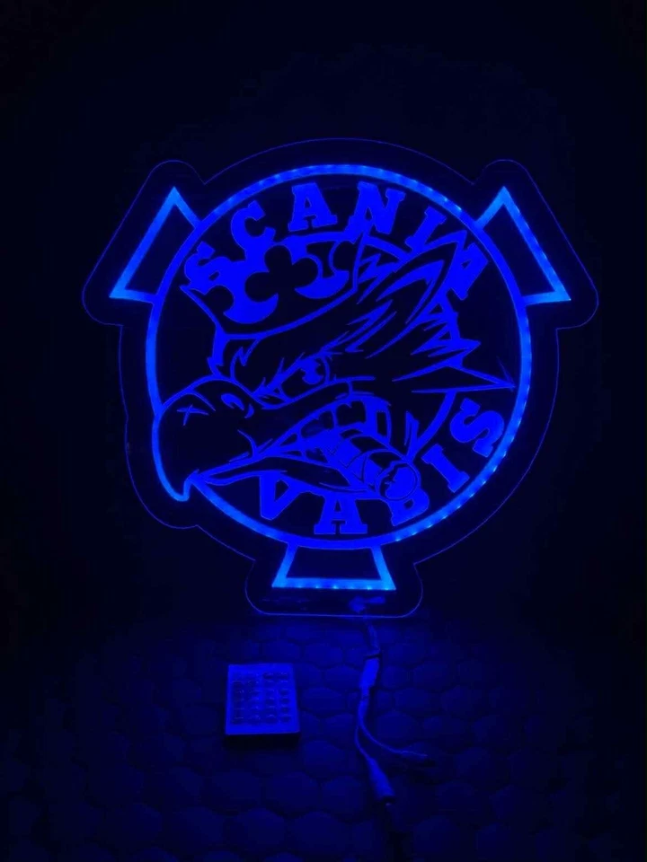 VABIS GRYF SCANIA MULTICOLOUR ACRYLIC Led Mirror Board 24v/ 12v / USB - Image 4 of 4