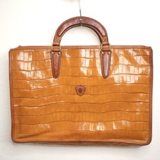 Borsa da lavoro Felisi coccodrillo goffrato 9841 alta qualità pelle marrone RARA