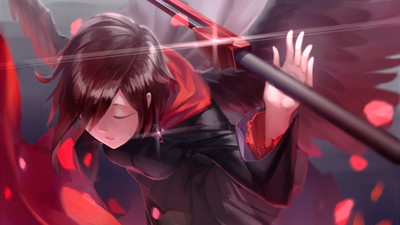 Anime anime rwby ruby rose Playmat Gaming Mat Desk