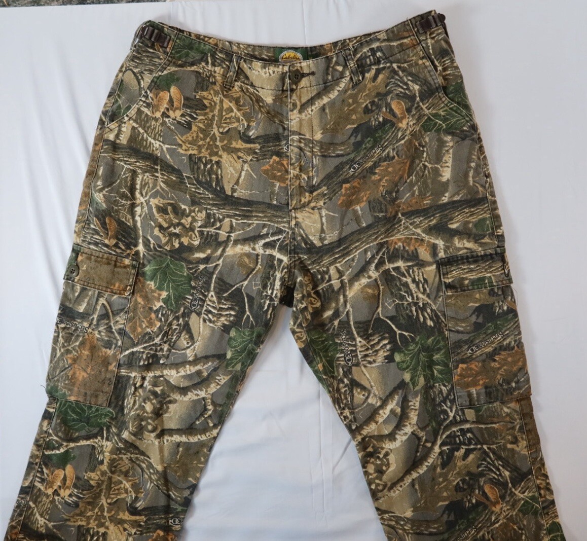 Vintage Y2K Cabelas Camo Cargo Pants Size 38 Brown Seclusion 3D Bag