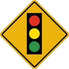 TRAFFIC LIGHT AHEAD SIGN Vinyl Decal / Sticker ** 5 Sizes **  