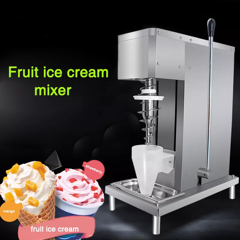 Manual Yogurt Fruit Ice Cream Blender Mixer Machine Big Cone Cup