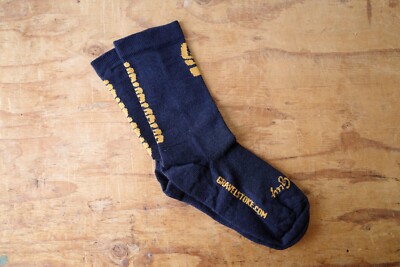 SockGuy Gravelstoke Wool Socks - 6'', Navy/Yellow, Small/Medium