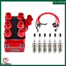HIGH PERFORMANCE Ignition Coil & 6 Spark Plugs & 6 Wires For Ford Mazda Mercury