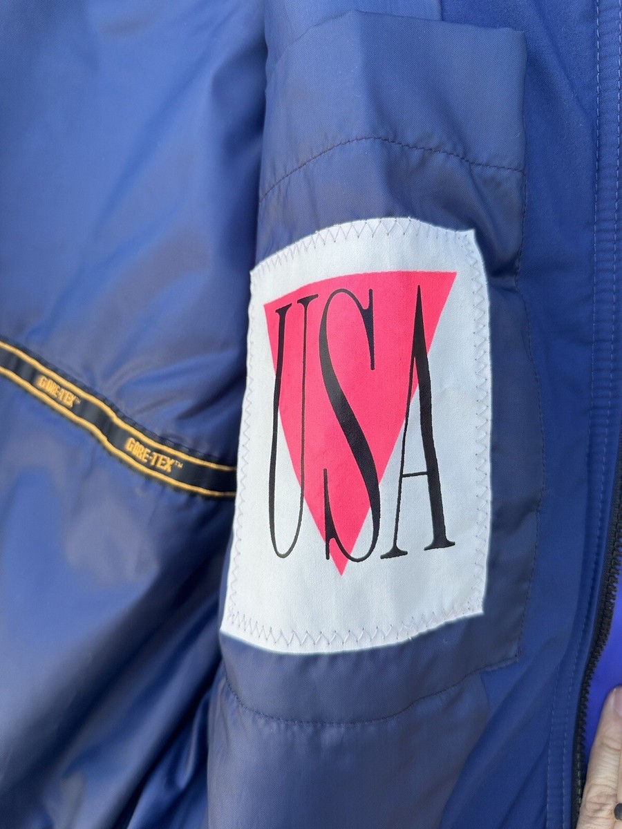 Vintage RARE 80s USA Olympic Disabled Ski Team Gore Tex Vest