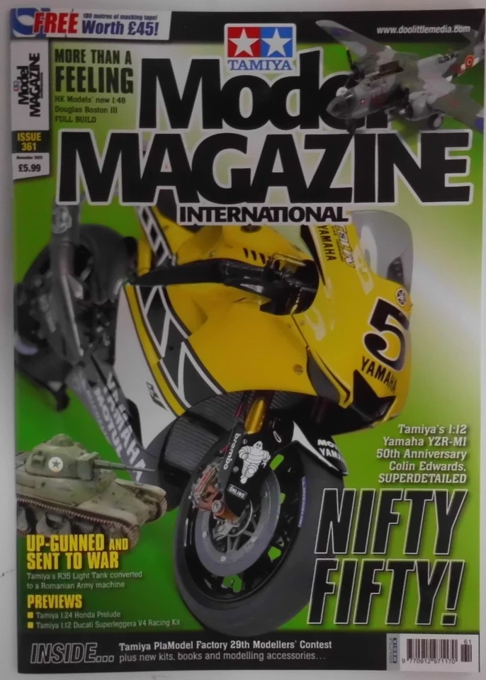 Tamiya Model magazine International Nov 2025 Yamaha YZR-M1 50th Anniversary
