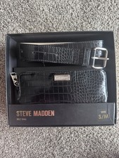 Steve Madden Women’s Croc Embossed Belt Bag Brown S/M Adjustable NWT $54 Retail 