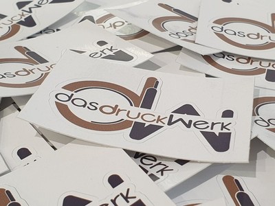 80x Logo Aufkleber Werbung Sticker Freiform Werbeaufkleber Wunschdruck OS127