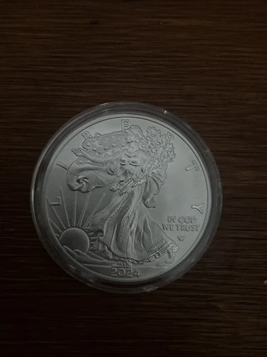 2024 American Silver Eagle $1 Coin 1 oz Fine Silver BU In Capsule