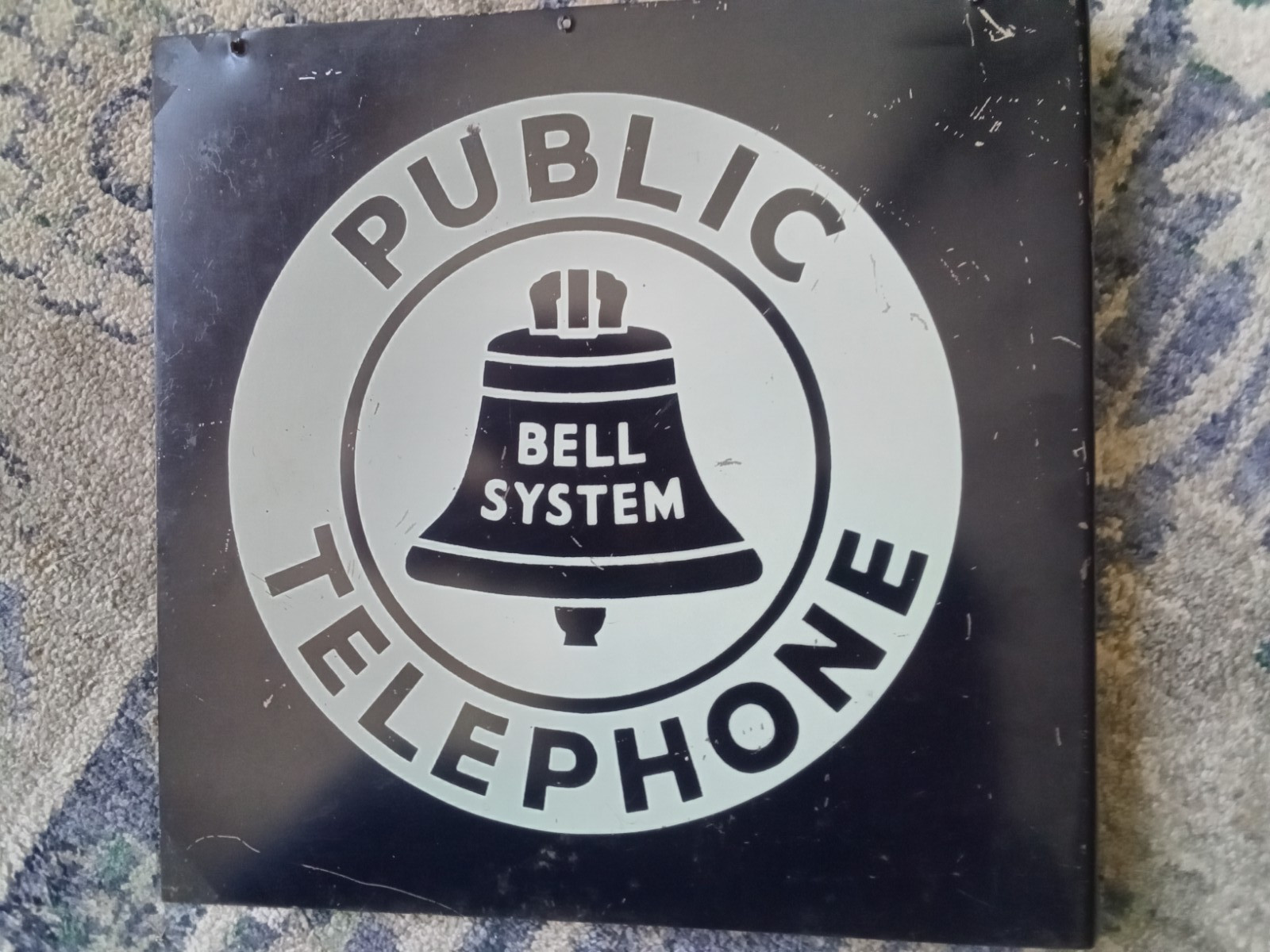 Public Telephone Bell System Original Sign