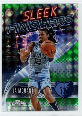 2025 Topps Chrome Sleek Finishers Green Geometric Refractor 65/99 Ja Morant 1s2h